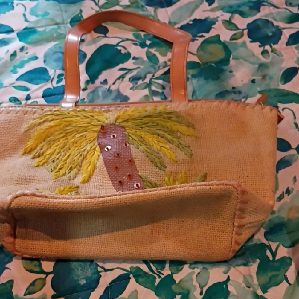 Tropical Embroidered Women's Tote Bag